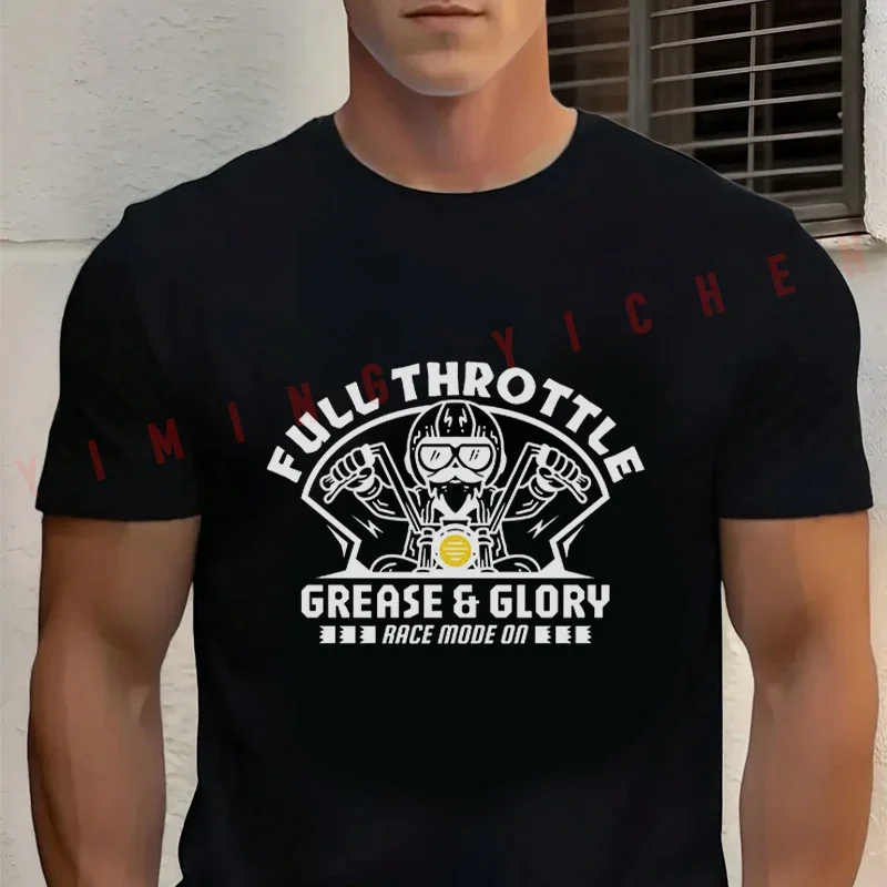 Vintage Biker Emblem With Skull Wearing Helmet And Goggles Moto Fashion T-shirt Cotton Summer Short Sleeve Men's Trend Clothing
Vintage Biker Emblem With Skull Wearing Helmet And Goggles Moto Fashion T-shirt Cotton Summer Short Sleeve Men's Trend Clothing