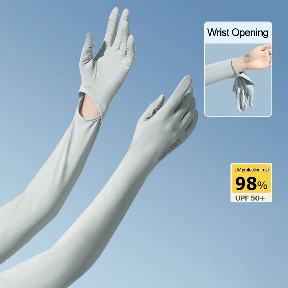Summer Fingerless Sun Protection Non-slip Gloves Women Outdoor Riding Breathable Long UV Protection Shade Ice Silk Sleeve UPF50+
Summer Fingerless Sun Protection Non-slip Gloves Women Outdoor Riding Breathable Long UV Protection Shade Ice Silk Sleeve UPF50+