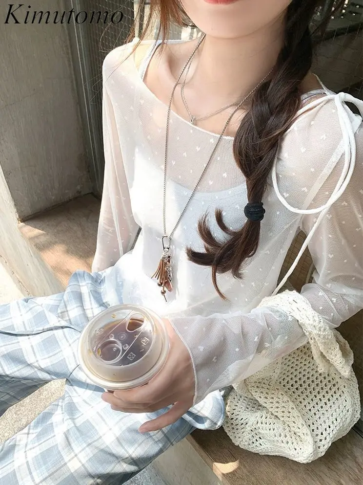 Kimutomo 2025 Two-piece Set Korean Slimming Camisole Vest Women High-end Feel White Long Sleeved Thin Sun Protection Shirt Set
Kimutomo 2025 Two-piece Set Korean Slimming Camisole Vest Women High-end Feel White Long Sleeved Thin Sun Protection Shirt Set