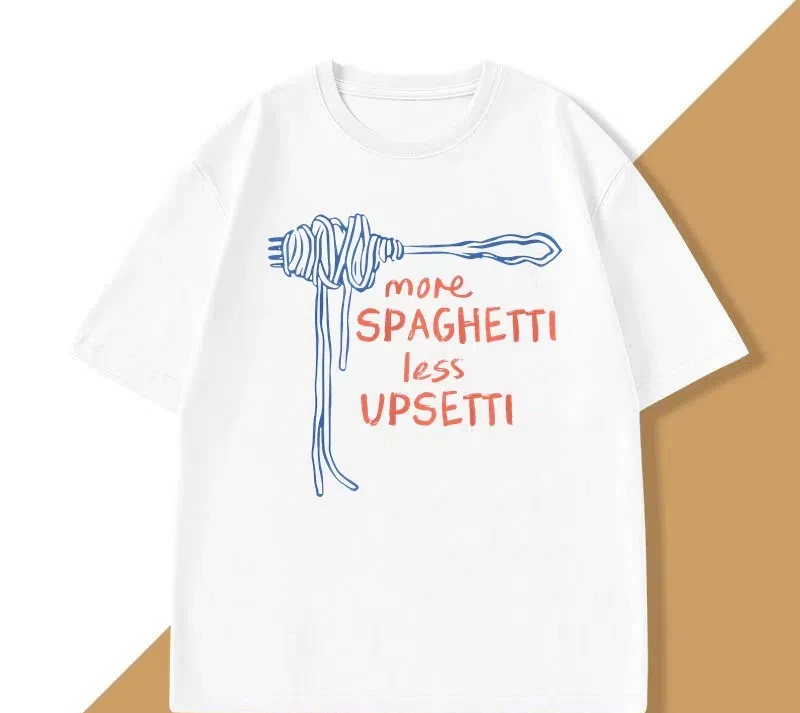 2025 Summer short-sleeved Spaghetti patterned humorous food print men's T-shirt 100% pure cotton short-sleeved
2025 Summer short-sleeved Spaghetti patterned humorous food print men's T-shirt 100% pure cotton short-sleeved