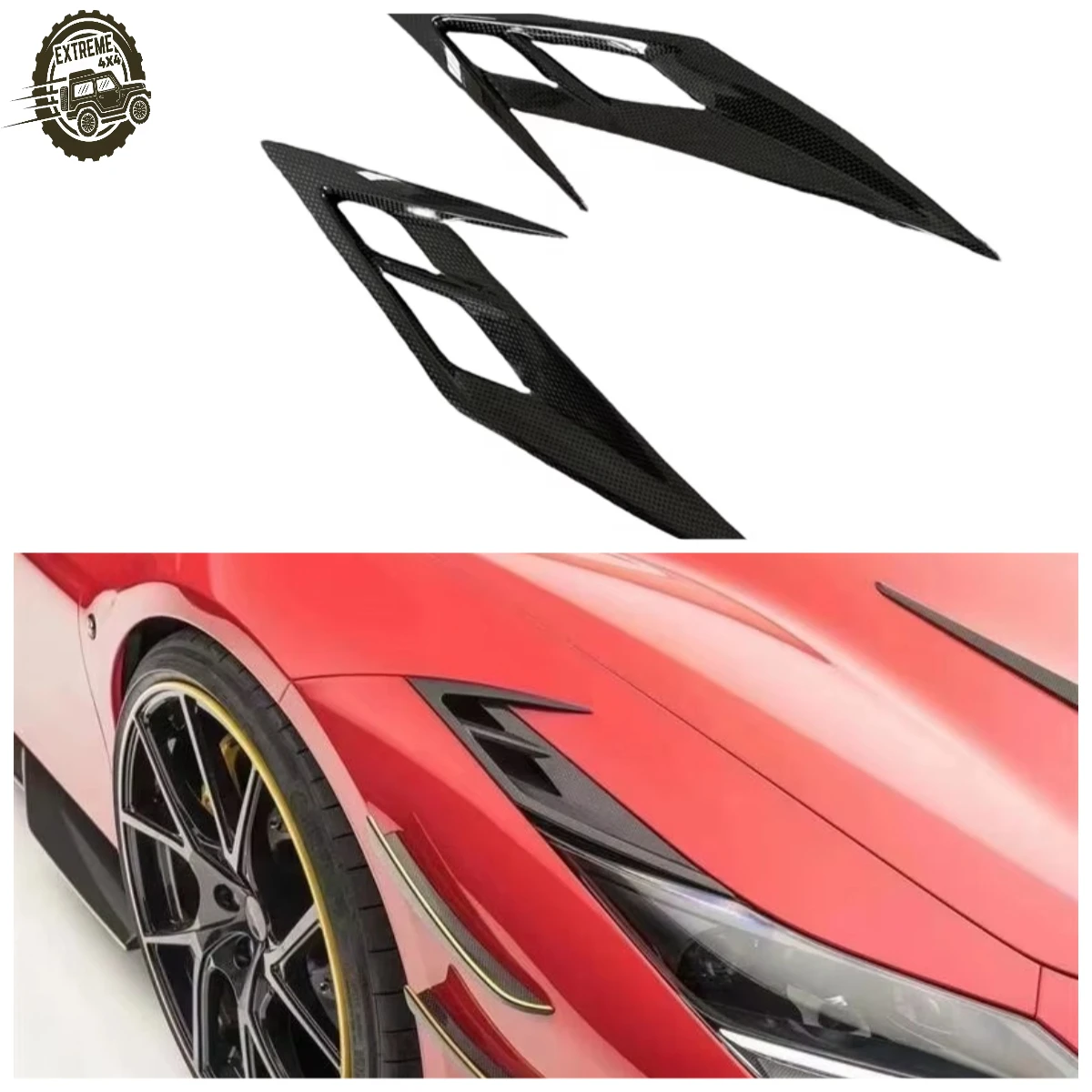 High Quality M Style Carbon Fiber Front Bumper Air Vent Trim Headlight Vent for Ferrari F8 Premium Exterior Accessory
High Quality M Style Carbon Fiber Front Bumper Air Vent Trim Headlight Vent for Ferrari F8 Premium Exterior Accessory