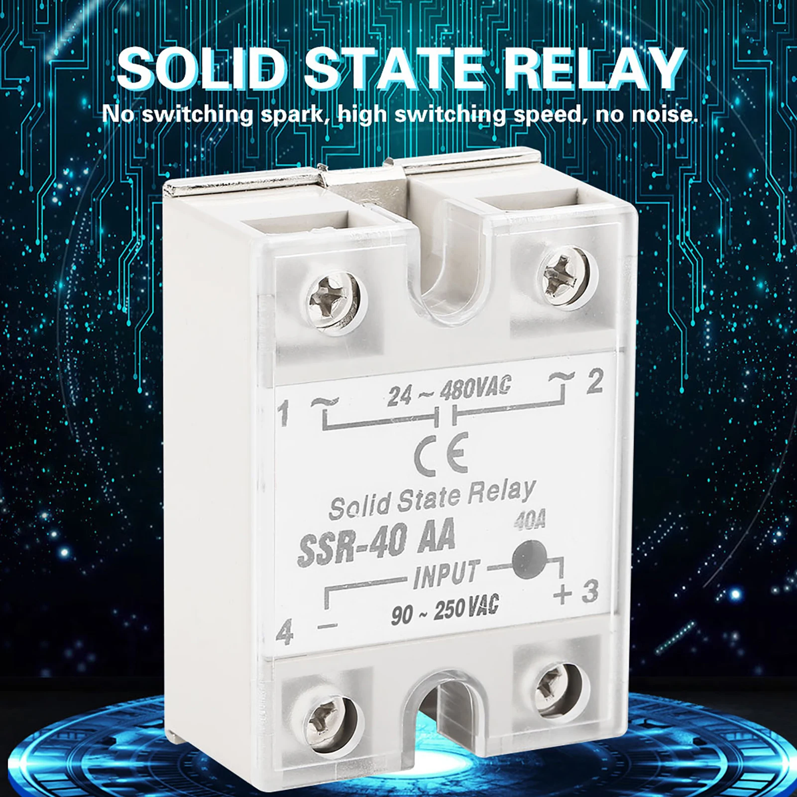 Relay SSr 40AA 40A State Relay Module AC-AC Input 90-250V AC Output 24-480V AC State Relay State Relay AC-AC
Relay SSr 40AA 40A State Relay Module AC-AC Input 90-250V AC Output 24-480V AC State Relay State Relay AC-AC