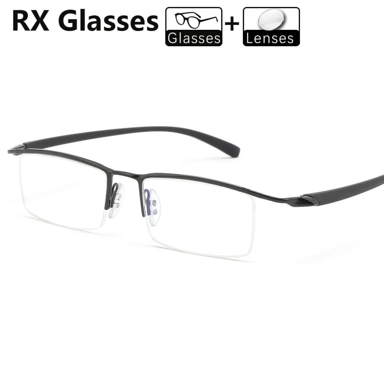 RX Men Business Style Prescription Glasses Optical Frame Myopia Hyperopia Power Lenses Progressive Reading Anti-Reflection
RX Men Business Style Prescription Glasses Optical Frame Myopia Hyperopia Power Lenses Progressive Reading Anti-Reflection