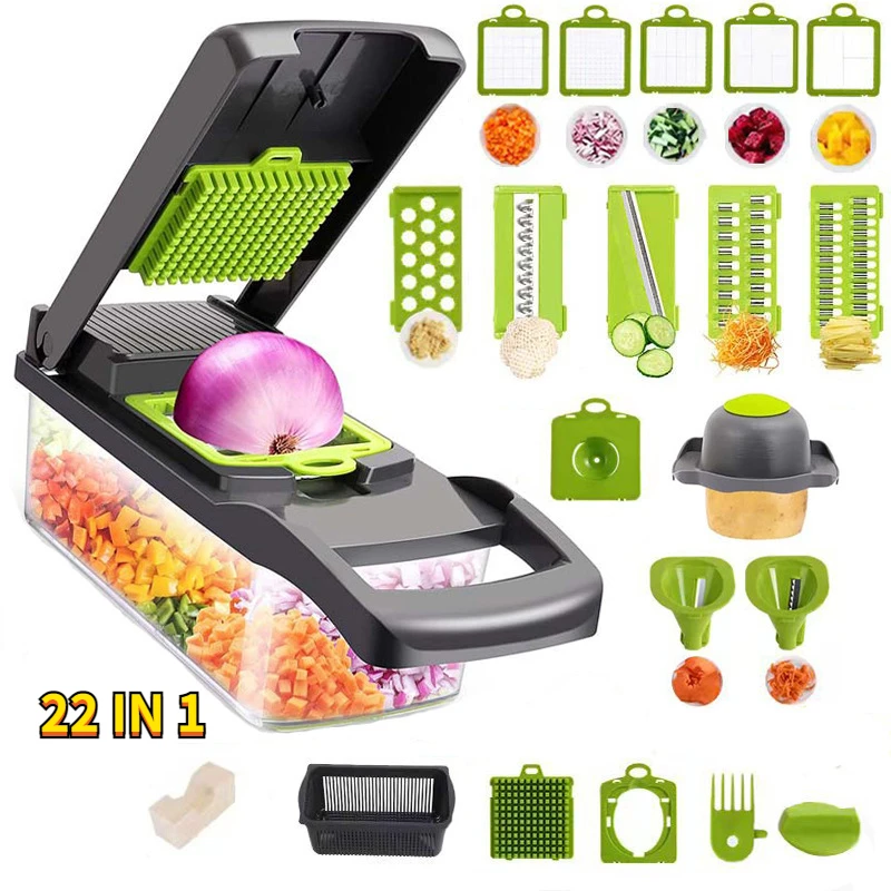 22 in 1 Multifunctional Kitchen Vegetable Chopper Onion Slicer Dicer Veggie for Egg Carrot Fruit Peeler Veggie Potato tomatoe
22 in 1 Multifunctional Kitchen Vegetable Chopper Onion Slicer Dicer Veggie for Egg Carrot Fruit Peeler Veggie Potato tomatoe