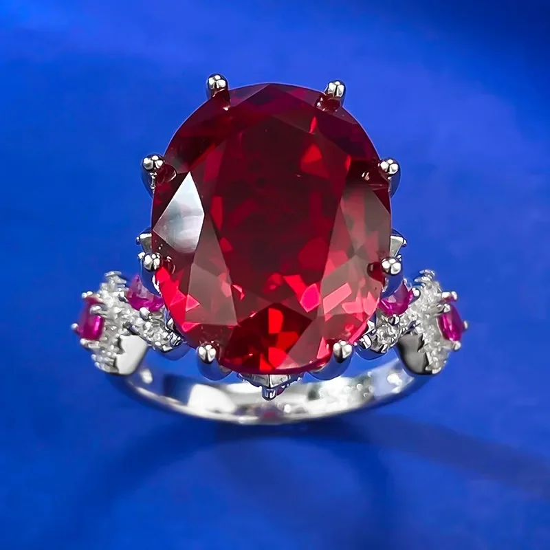 Vintage 8ct Ruby Diamond Ring 100% Real 925 Sterling Silver Party Wedding Band Rings for Women Bridal Engagement Jewelry
Vintage 8ct Ruby Diamond Ring 100% Real 925 Sterling Silver Party Wedding Band Rings for Women Bridal Engagement Jewelry