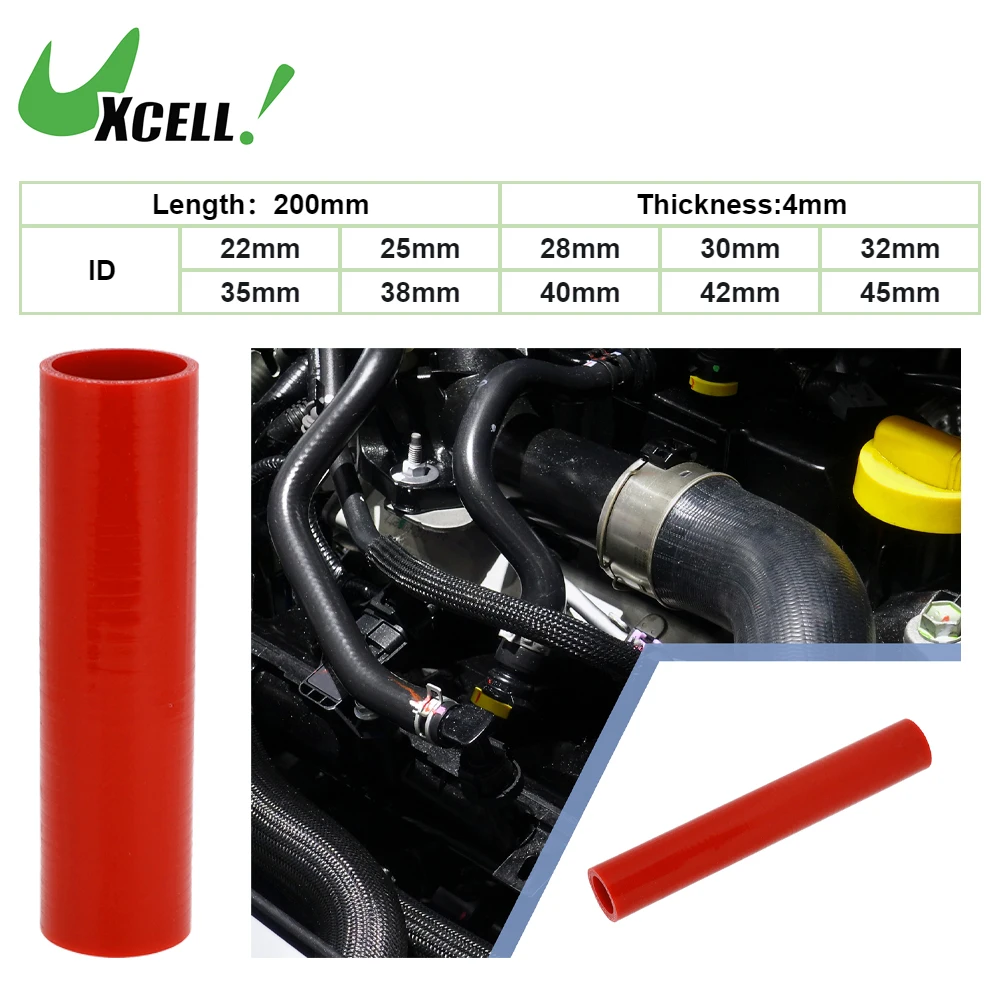 UXCELL 1 Pcs 22mm 25mm 28mm 30mm 32mm 35mm 38mm 40mm 42mm 45mm ID 200mmLength Red Car Silicone Hose Coolant Hose Universal
UXCELL 1 Pcs 22mm 25mm 28mm 30mm 32mm 35mm 38mm 40mm 42mm 45mm ID 200mmLength Red Car Silicone Hose Coolant Hose Universal