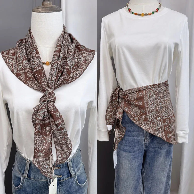 Popular Korean and Japanese women's double-layer retro scarf with slightly curled edges, loose-fitting, multifunctional
Popular Korean and Japanese women's double-layer retro scarf with slightly curled edges, loose-fitting, multifunctional