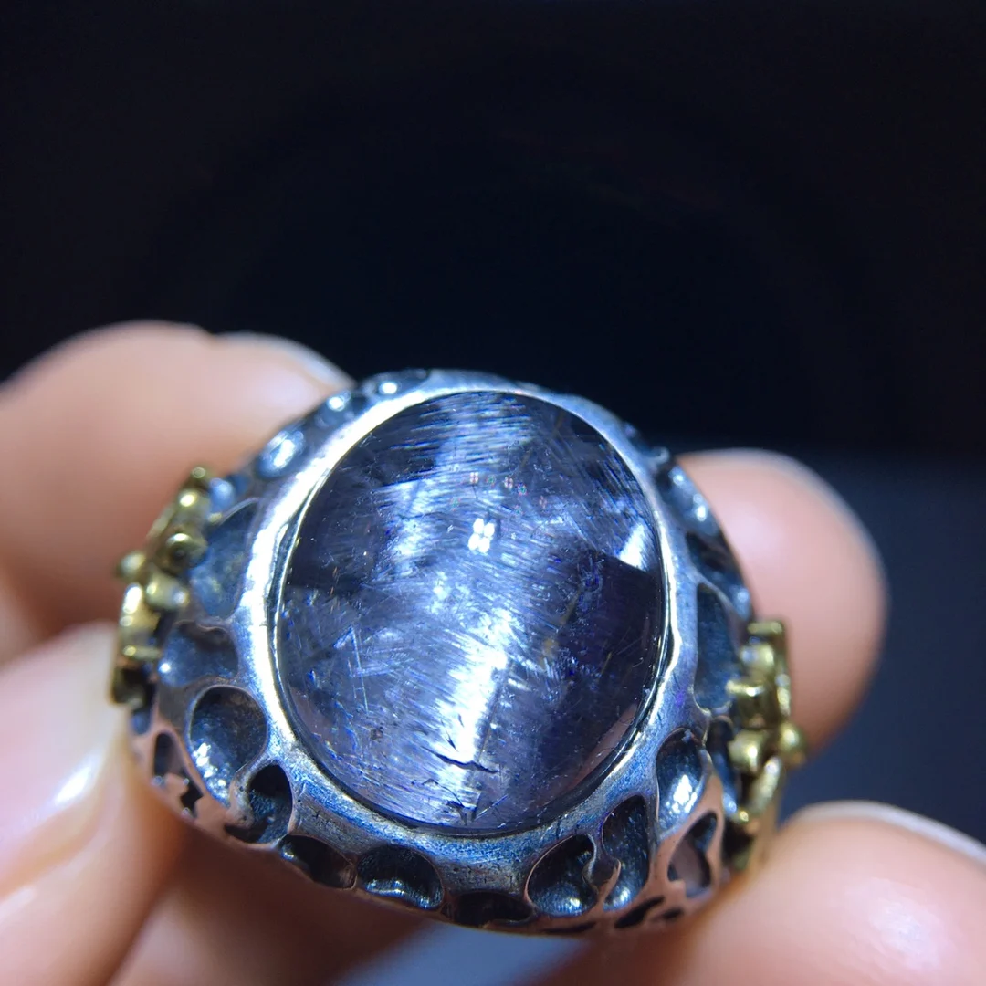 Natural Brookite Platinum Rutilated Quartz Ring 13.4/11.5mm 925 Silver Woman Men Water Drop Lucky AAAAA
Natural Brookite Platinum Rutilated Quartz Ring 13.4/11.5mm 925 Silver Woman Men Water Drop Lucky AAAAA