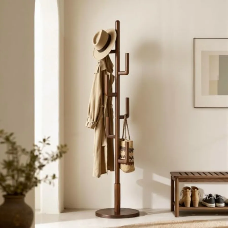 Coat RackSolid Wood Cactus Freestanding Coat RackWith 6 L-Shaped Hooks and 3 Adjustable Sizes Coat Tree for Bedroom Entryway Li
Coat RackSolid Wood Cactus Freestanding Coat RackWith 6 L-Shaped Hooks and 3 Adjustable Sizes Coat Tree for Bedroom Entryway Li