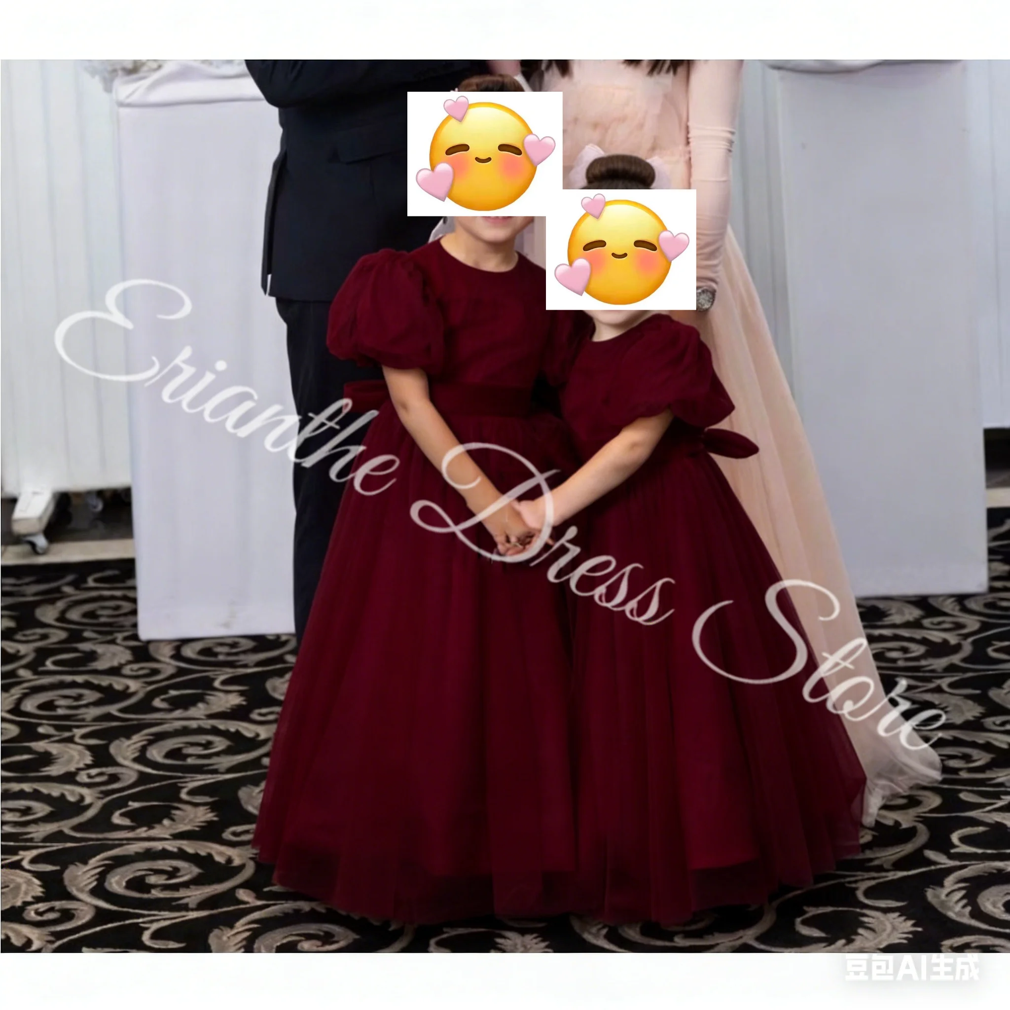 Customized Wine Red Flower Girl Dress for Wedding Tulle Puffy Short Sleeve Belt Kids Birthday Party First Communion Ball Gowns
Customized Wine Red Flower Girl Dress for Wedding Tulle Puffy Short Sleeve Belt Kids Birthday Party First Communion Ball Gowns