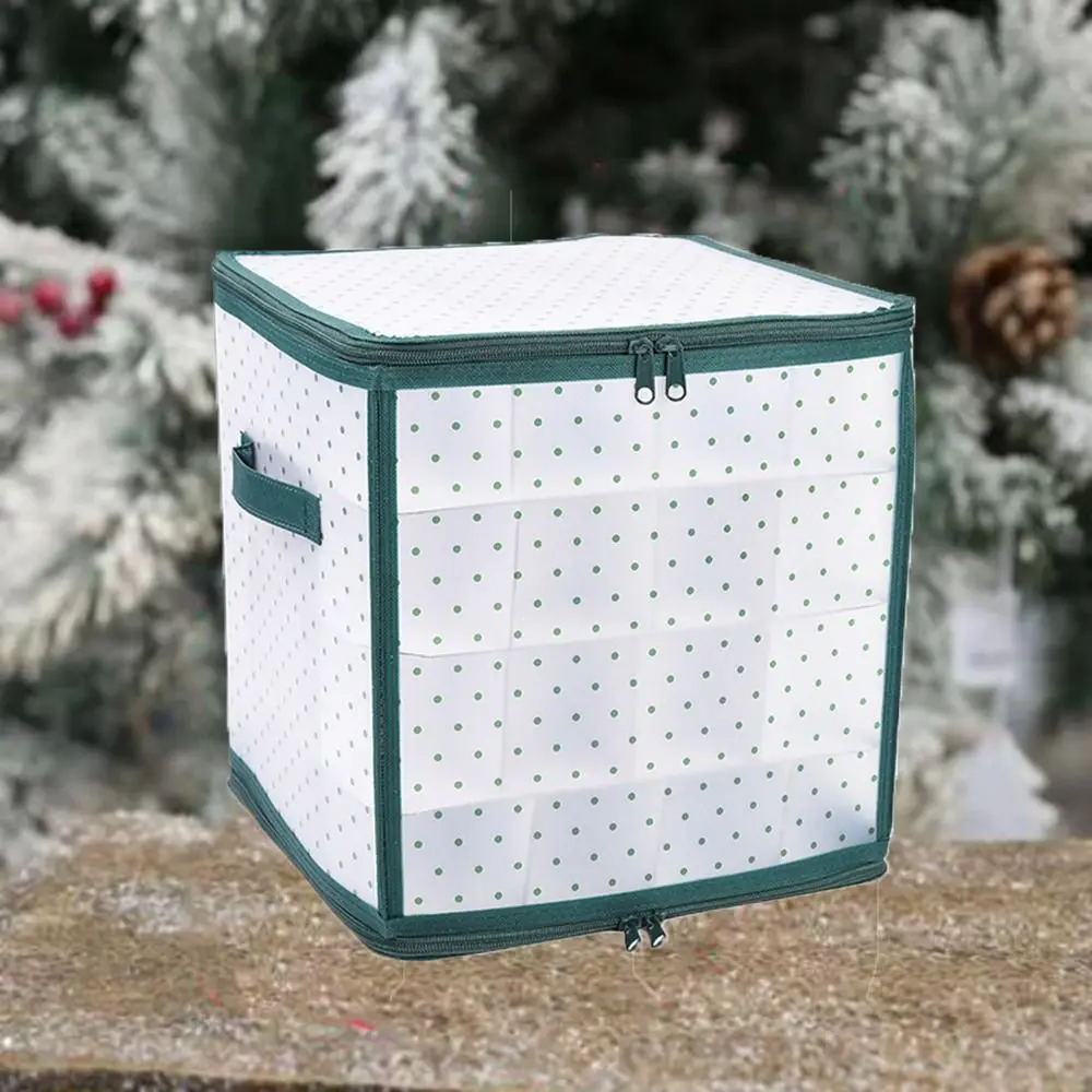 64 Grids Baubles Storage Box Zippered Protective Xmas Storage Container Foldable Wear Resistant Christmas Ornament Holder
64 Grids Baubles Storage Box Zippered Protective Xmas Storage Container Foldable Wear Resistant Christmas Ornament Holder