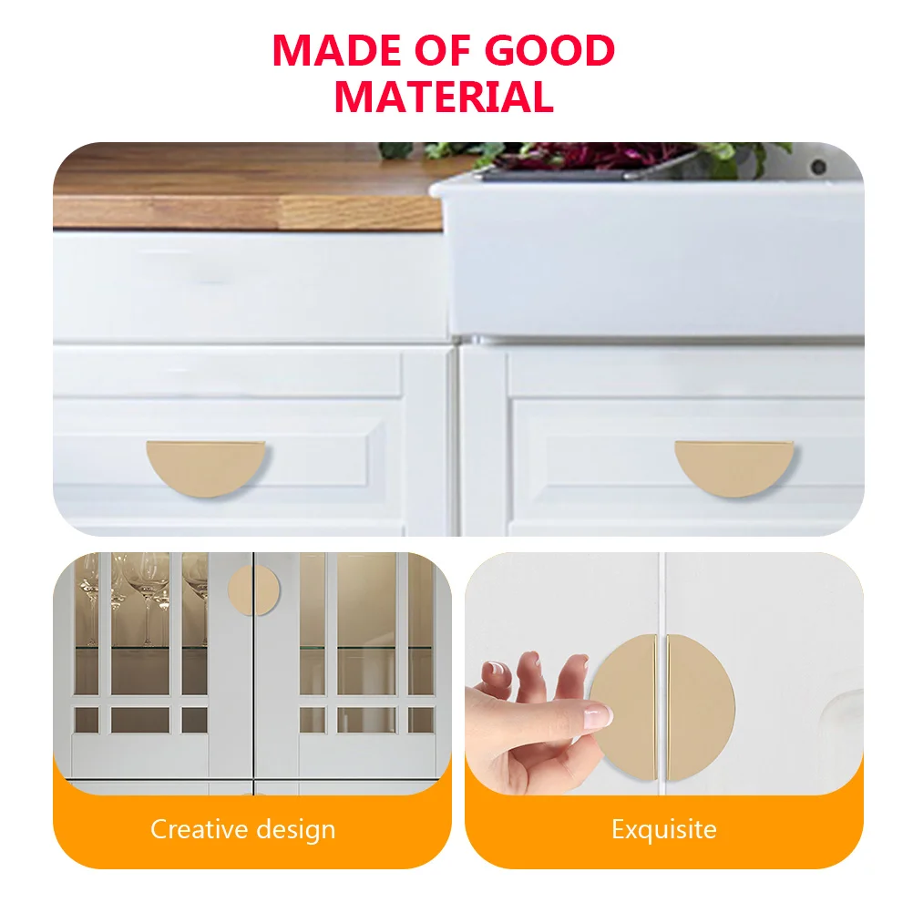 2Pcs Space Aluminum Dresser Knobs Semicircle Cabinet Pulls Drawer H les Smooth Surface Polished Classic Design 
2Pcs Space Aluminum Dresser Knobs Semicircle Cabinet Pulls Drawer H les Smooth Surface Polished Classic Design