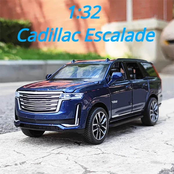Внедорожник Cadillac Escalade в масштабе 1:32, модель автомобиля из металлического сплава, модель автомобиля, со звуковым оформлением, коллекция детских игрушек, подарков
Внедорожник Cadillac Escalade в масштабе 1:32, модель автомобиля из металлического сплава, модель автомобиля, со звуковым оформлением, коллекция детских игрушек, подарков