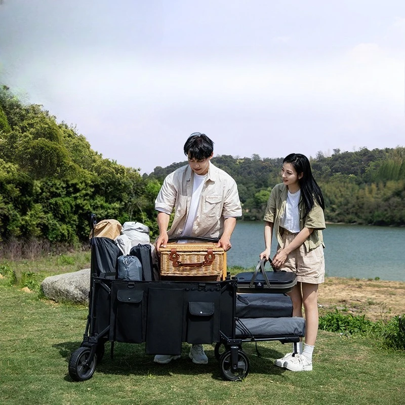 Tipping bucket camper trailer camp car outdoor picnic trolley double brake stability
Tipping bucket camper trailer camp car outdoor picnic trolley double brake stability