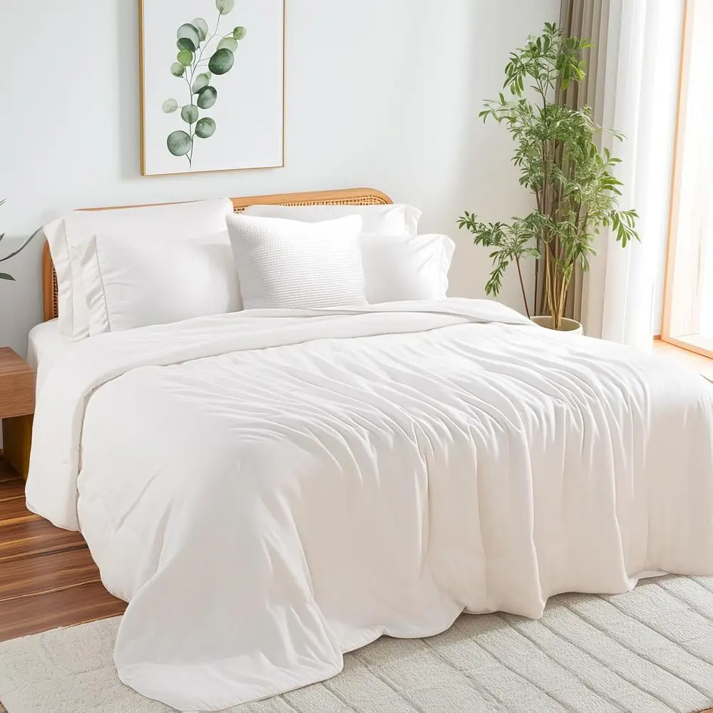 100% Viscose Derived rom Bamboo Comorter Queen Size - Summer Cooling & Moisture-Wicking Bedding - All Season Lightweight Design
100% Viscose Derived rom Bamboo Comorter Queen Size - Summer Cooling & Moisture-Wicking Bedding - All Season Lightweight Design