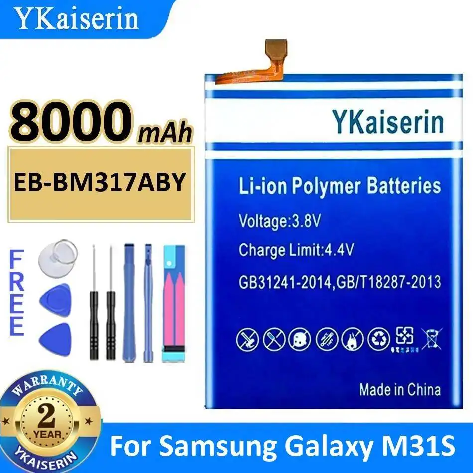 For Samsung Galaxy M31S Mobile Phone Battery EB-BM317ABY High-Capacity 8000mAh High Performance
For Samsung Galaxy M31S Mobile Phone Battery EB-BM317ABY High-Capacity 8000mAh High Performance