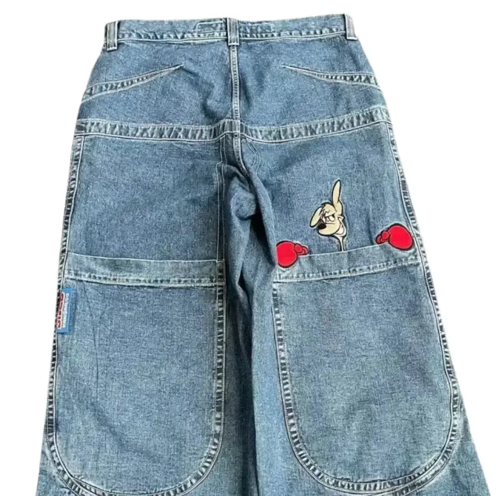 Y2k Harajuku Retro Washed High Quality Jeans Hip-Hop Vintage High Street Men Women Embroidered Gothic Loose Wide Legs Jeans
Y2k Harajuku Retro Washed High Quality Jeans Hip-Hop Vintage High Street Men Women Embroidered Gothic Loose Wide Legs Jeans
