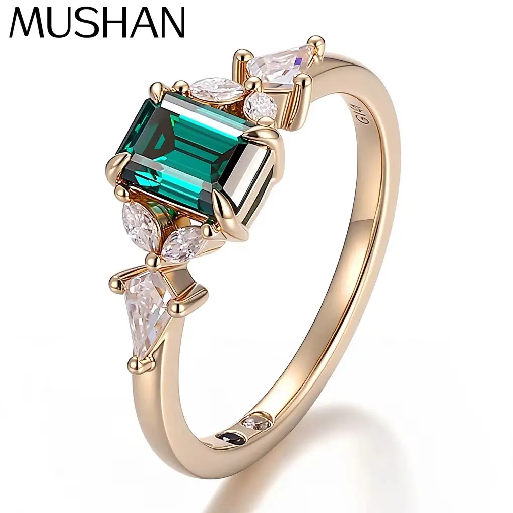 MUSHAN Custom Jewelry 10k 14k 18k Gold 925 Silver Ring 5*7mm Rare Green Moissanite Diamond Wedding Rings Women Platinum Jewelry
MUSHAN Custom Jewelry 10k 14k 18k Gold 925 Silver Ring 5*7mm Rare Green Moissanite Diamond Wedding Rings Women Platinum Jewelry