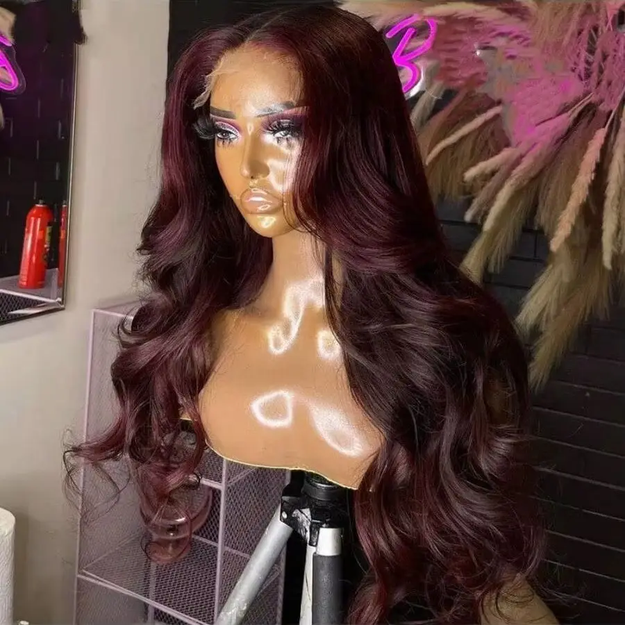 200% 32 34 Inches Burgundy 13x4 HD Transparent Lace Frontal Human Hair Wigs 99j Colored Body Wave Pre Plucked With Baby Hair
200% 32 34 Inches Burgundy 13x4 HD Transparent Lace Frontal Human Hair Wigs 99j Colored Body Wave Pre Plucked With Baby Hair