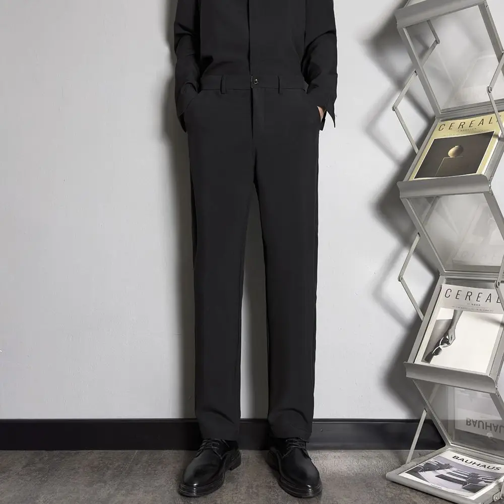 Мужские повседневные брюки Spring Busin, черные, приталенные, прямого кроя, эластичные, в корейском стиле, модные, из полиэфирного волокна
Мужские повседневные брюки Spring Busin, черные, приталенные, прямого кроя, эластичные, в корейском стиле, модные, из полиэфирного волокна