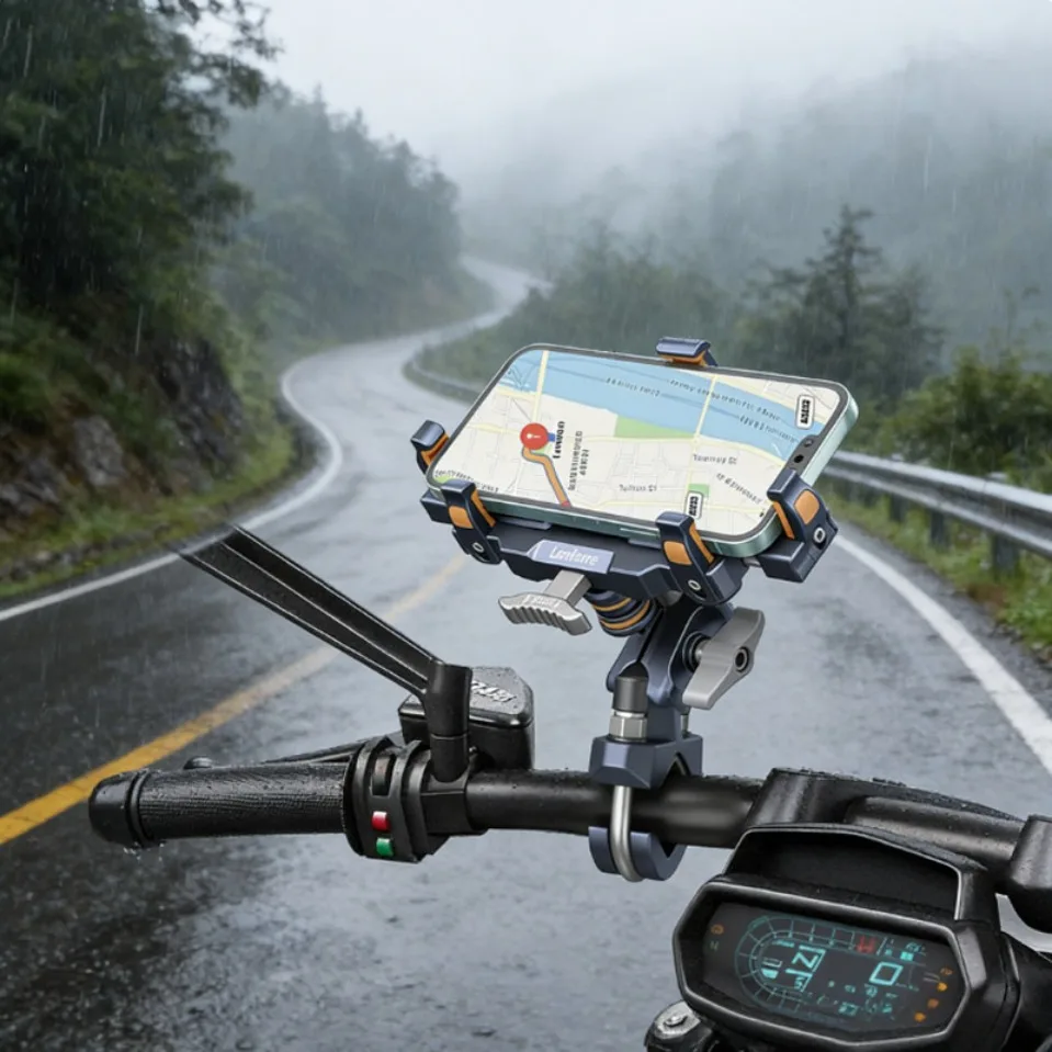 Motorcycle Phone Mount Anti-Theft Sturdy Handlebar Phone Holder for Bike Bicycle Scooter ATV Stroller for 5.4-7.2'' Phones
Motorcycle Phone Mount Anti-Theft Sturdy Handlebar Phone Holder for Bike Bicycle Scooter ATV Stroller for 5.4-7.2'' Phones