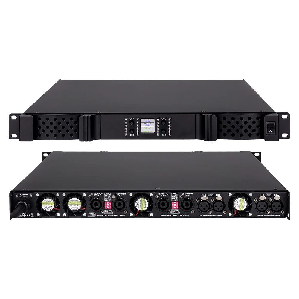 4-channel 3000W Class D Amplifier KG430 Is Professionally Used for Stage Performance Sound System
4-channel 3000W Class D Amplifier KG430 Is Professionally Used for Stage Performance Sound System