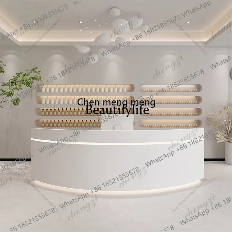 EE182 Modern Curved Bar Counter Service Desk Simple Design Beauty Salon Shop Reception Desk Creative Office Furniture pulpitos
EE182 Modern Curved Bar Counter Service Desk Simple Design Beauty Salon Shop Reception Desk Creative Office Furniture pulpitos