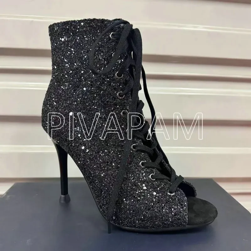 Womens Glitter Stilettos High Heels Dance Shoes Bling Bling Peep Toe Lace Up Dance Heels Womens Pumps Shoes Ballroom Jazz Shoes
Womens Glitter Stilettos High Heels Dance Shoes Bling Bling Peep Toe Lace Up Dance Heels Womens Pumps Shoes Ballroom Jazz Shoes
