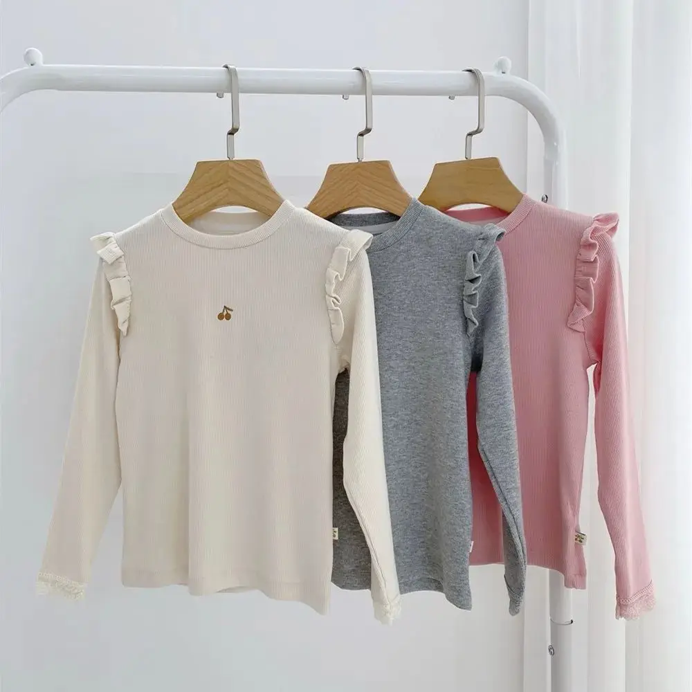 baby girl clothes soft tops kids clothes Cherry pattern embroidered solid color elastic Undershirt
baby girl clothes soft tops kids clothes Cherry pattern embroidered solid color elastic Undershirt