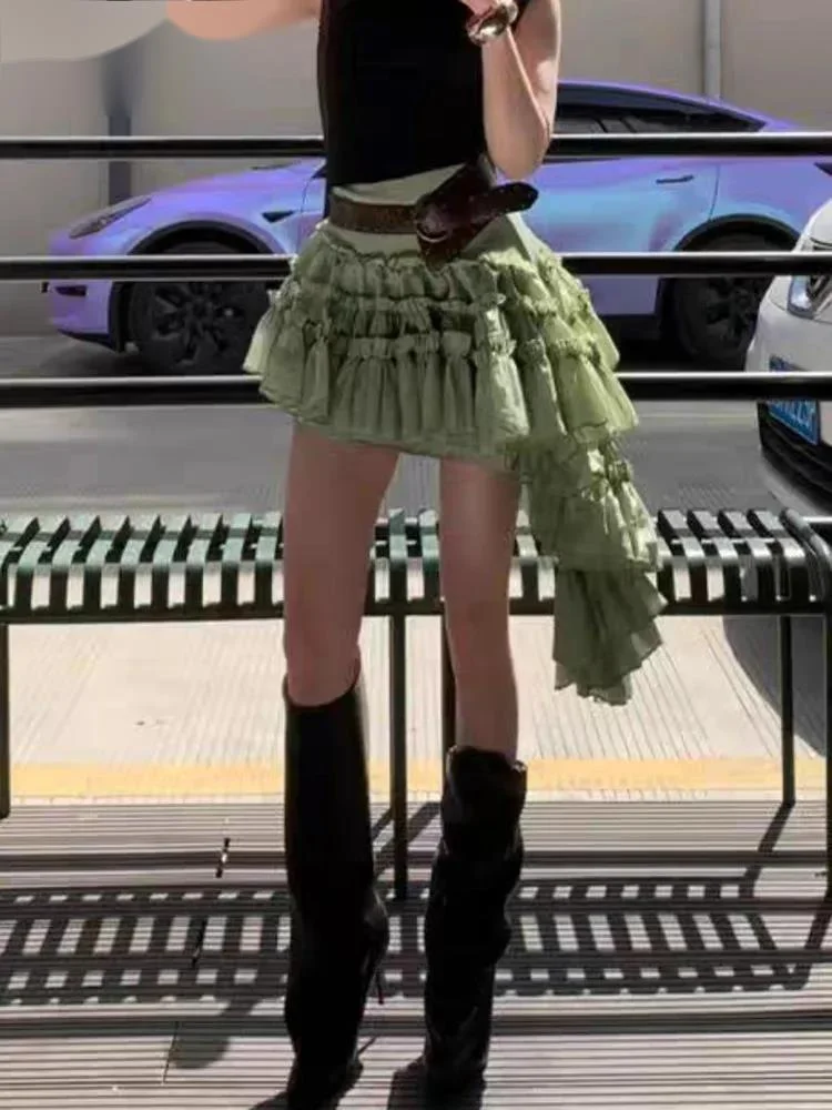 Fashion Green Multilayer Patchwork Irregular Skirt Women's High Waist Mini Skirts Summer New YUJ7
Fashion Green Multilayer Patchwork Irregular Skirt Women's High Waist Mini Skirts Summer New YUJ7