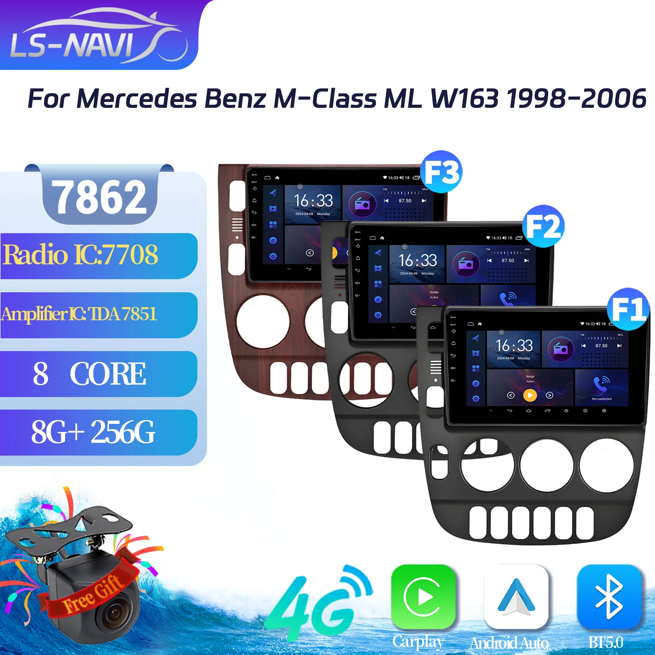 Android 14 For Mercedes Benz M-Class ML W163 1998-2006 Auto Carplay Car Radio Multimedia Navigation 7862 2K QLED Screen
Android 14 For Mercedes Benz M-Class ML W163 1998-2006 Auto Carplay Car Radio Multimedia Navigation 7862 2K QLED Screen