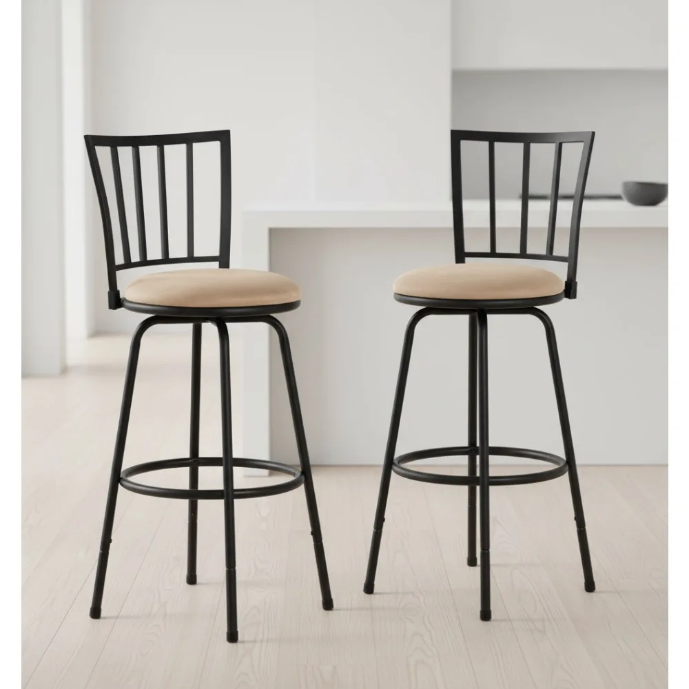 Барные стулья с регулируемой высотой 24–29 дюймов, поворотный табурет с мягким сиденьем, стальные стулья для бистро и паба
Барные стулья с регулируемой высотой 24–29 дюймов, поворотный табурет с мягким сиденьем, стальные стулья для бистро и паба