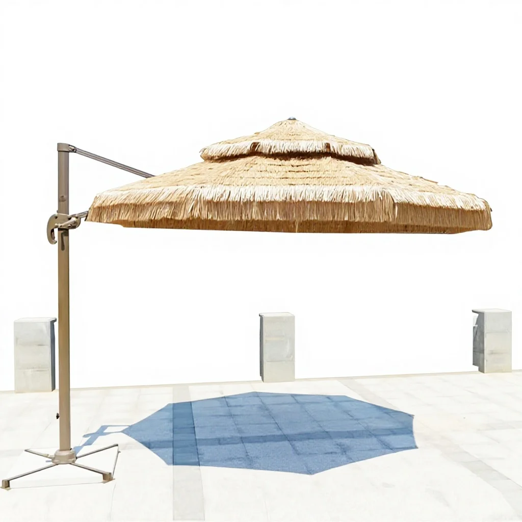 Thatch Umbrella Roman Polyester Fiber Alloy Outdoor Courtyard Sunshade 3-eter Waterproof Rainproof anual Long-handled Parasol
Thatch Umbrella Roman Polyester Fiber Alloy Outdoor Courtyard Sunshade 3-eter Waterproof Rainproof anual Long-handled Parasol