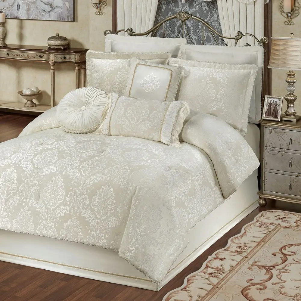 Camelot Luxury Bedding Neutral Ivory Matte Satin Damask on Richly Textured JacquardWoven Chenille Design 4 Piece Set Includes C
Camelot Luxury Bedding Neutral Ivory Matte Satin Damask on Richly Textured JacquardWoven Chenille Design 4 Piece Set Includes C