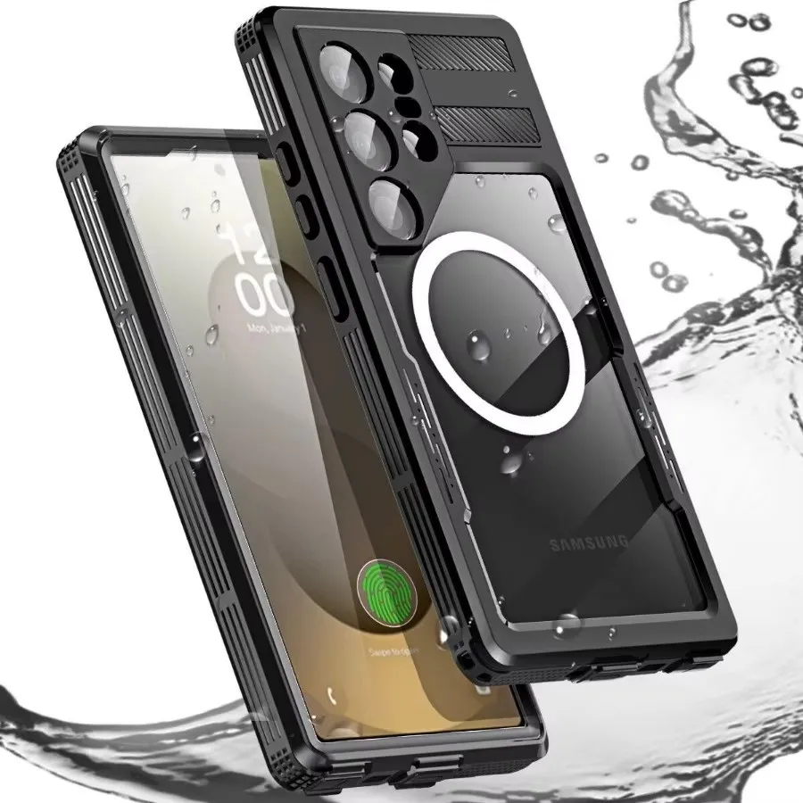 Diving Swim IP68 Waterproof Magnetic Case for Samsung Galaxy S25 Ultra S24 Plus Full Shockproof Dustproof Underwater Phone Cover
Diving Swim IP68 Waterproof Magnetic Case for Samsung Galaxy S25 Ultra S24 Plus Full Shockproof Dustproof Underwater Phone Cover
