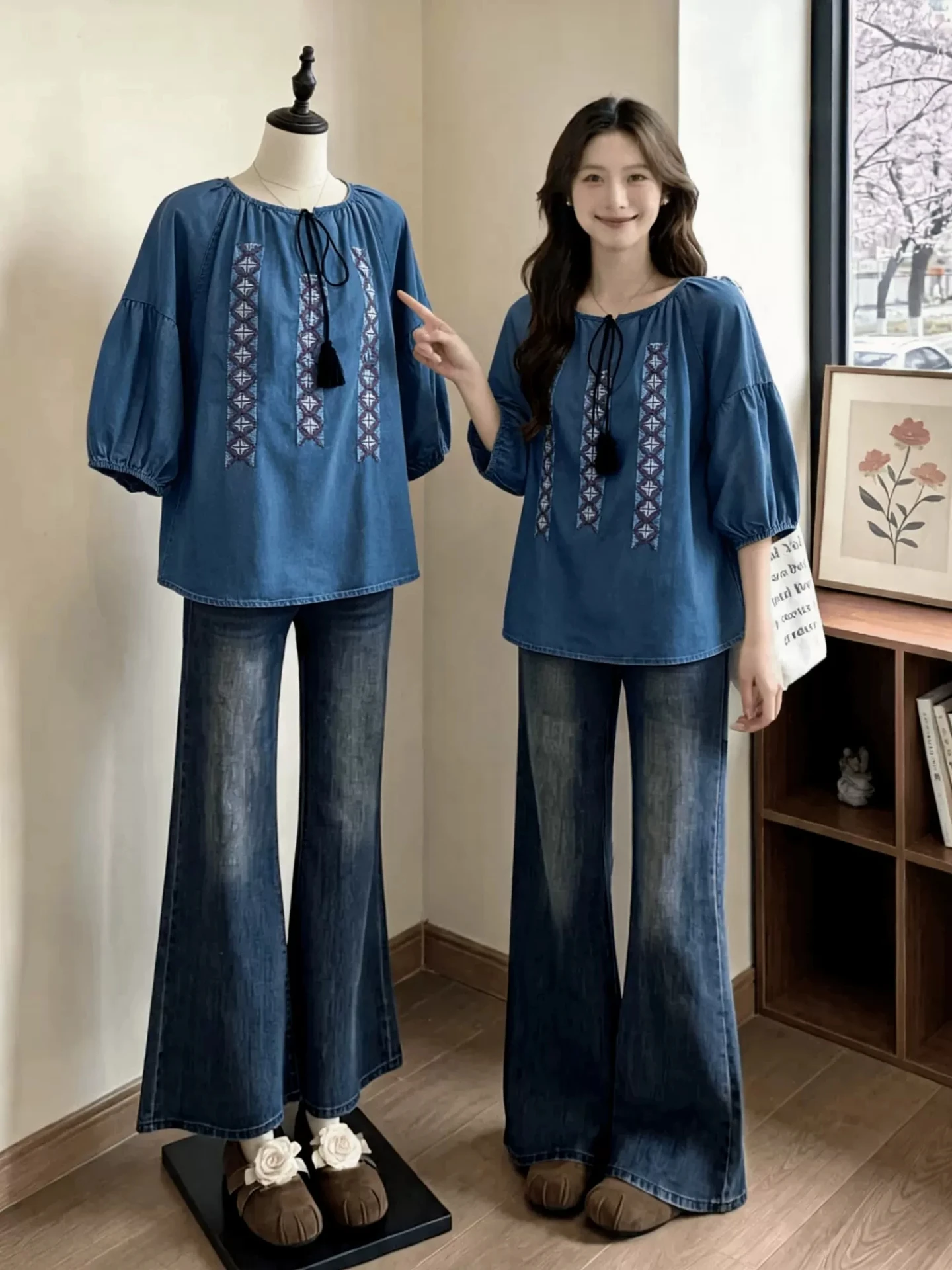 Slimming Design Sensation Summer New Style Women's Shirt Half Sleeve Embroidered Base Layer Arm Covering Top Korean Style
Slimming Design Sensation Summer New Style Women's Shirt Half Sleeve Embroidered Base Layer Arm Covering Top Korean Style
