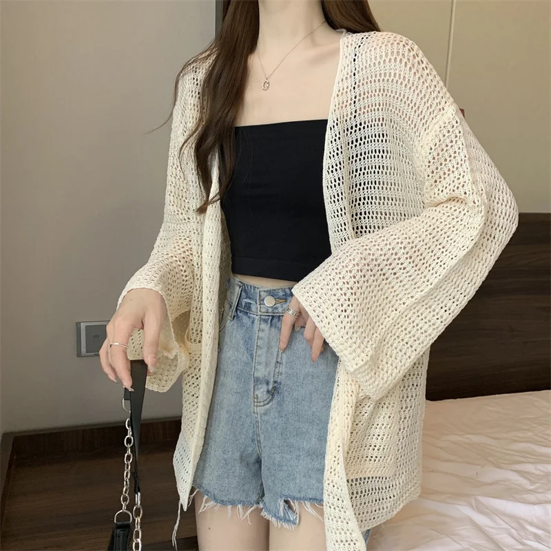 REALEFT летние вязаные кардиганы для женщин, весна 2024, новые элегантные офисные женские повседневные топы с длинными рукавами и вырезами для женщин
REALEFT летние вязаные кардиганы для женщин, весна 2024, новые элегантные офисные женские повседневные топы с длинными рукавами и вырезами для женщин