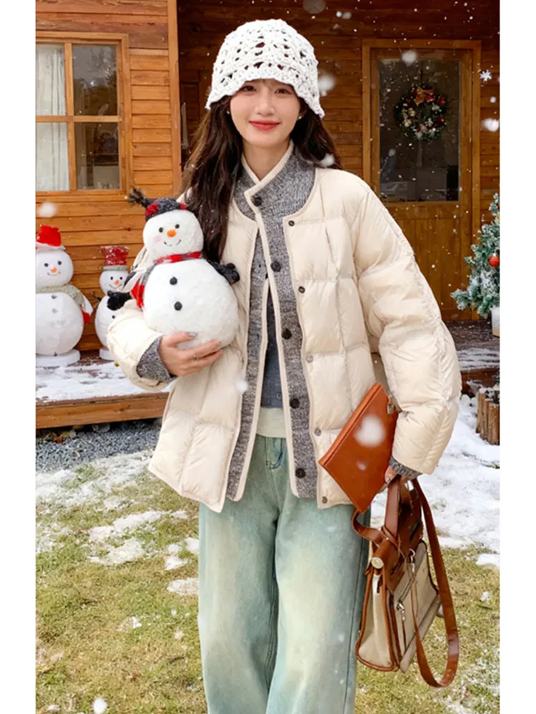 Lightweight Knitted Color Blo Puffer Jaet Women's Cotton down Coat Fall Winter New Sle Small Size College Sle Outerwear
Lightweight Knitted Color Blo Puffer Jaet Women's Cotton down Coat Fall Winter New Sle Small Size College Sle Outerwear