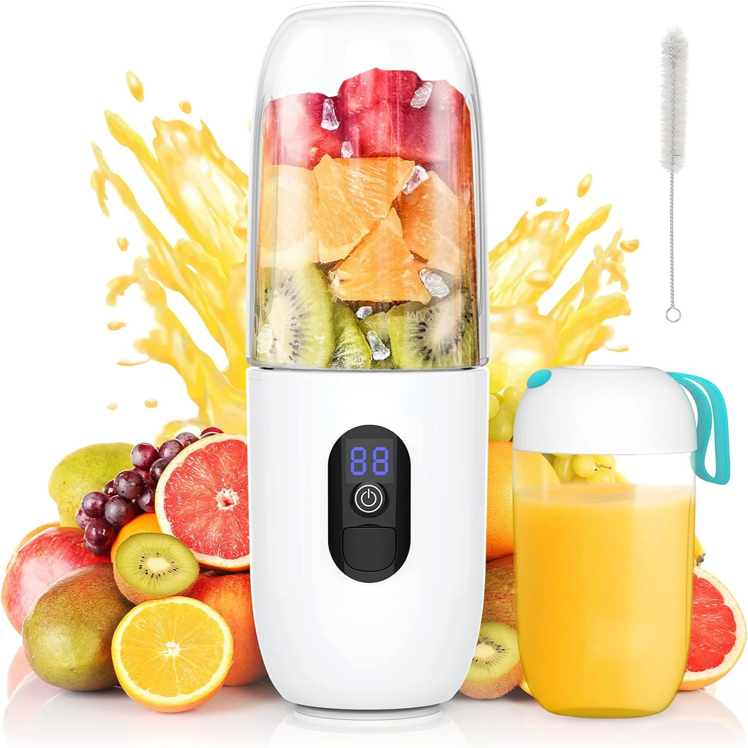 Compact and Lightweight Portable Mini Blender Bottle for Shakes and Smoothies, 17 Oz Capacity, 4800mAh Battery, USB Rechargeable
Compact and Lightweight Portable Mini Blender Bottle for Shakes and Smoothies, 17 Oz Capacity, 4800mAh Battery, USB Rechargeable
