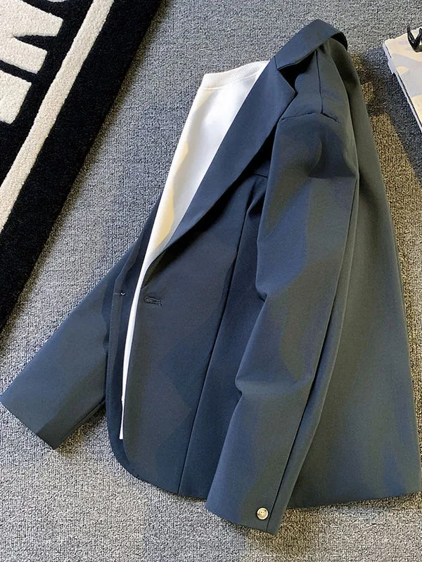 Casual Men's Suit Jacket Autumn Fashionable Loose Fit Stylish Korean Version Lightweight Mature Style Trendy Long Sleeve Coat
Casual Men's Suit Jacket Autumn Fashionable Loose Fit Stylish Korean Version Lightweight Mature Style Trendy Long Sleeve Coat