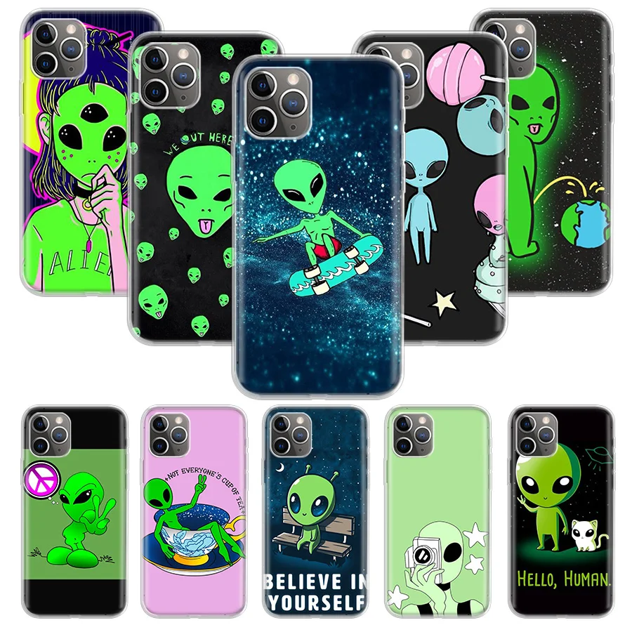 Cute Cartoon Alien Space Funny Art Soft Phone Case For IPhone 11 13 16 Pro MAX 15 + 14 Plus 12 Mini 16E X XS Apple 8 7 SE Fundas
Cute Cartoon Alien Space Funny Art Soft Phone Case For IPhone 11 13 16 Pro MAX 15 + 14 Plus 12 Mini 16E X XS Apple 8 7 SE Fundas