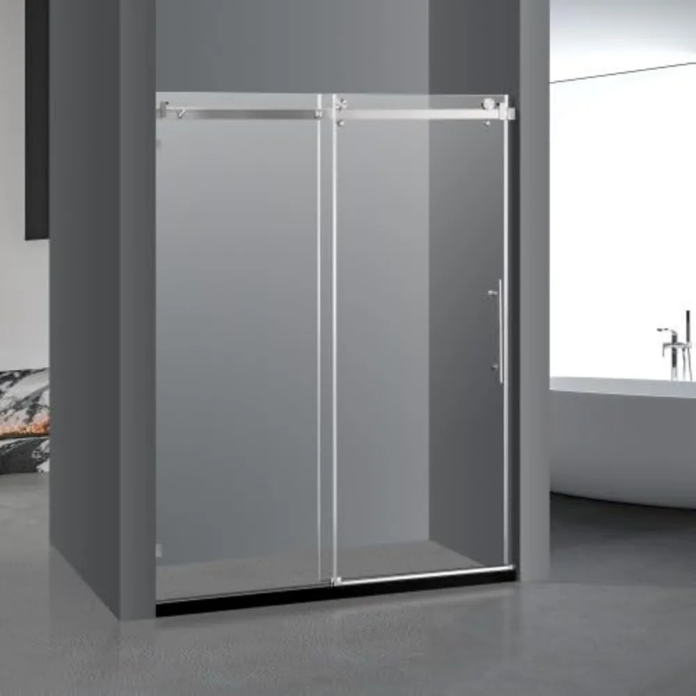 56-60" x76" H Frameless Sliding Bathtub Door, 3/8"(10mm) Clear Tempered Glass, Self-Cleaning Coating, Bathroom Tub Shower Doors
56-60" x76" H Frameless Sliding Bathtub Door, 3/8"(10mm) Clear Tempered Glass, Self-Cleaning Coating, Bathroom Tub Shower Doors