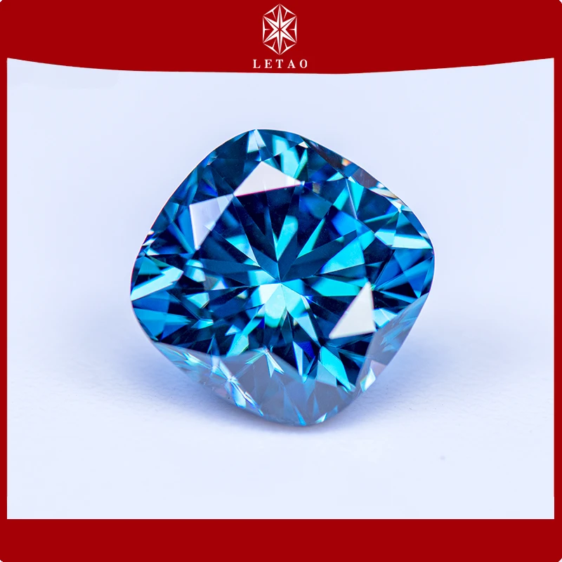 Moissanite Stone Sapphire Blue Color Cushion Cut Gemstone Lab Grow Diamond for Charms Woman Jewelry Making with GRA Certificate 
Moissanite Stone Sapphire Blue Color Cushion Cut Gemstone Lab Grow Diamond for Charms Woman Jewelry Making with GRA Certificate