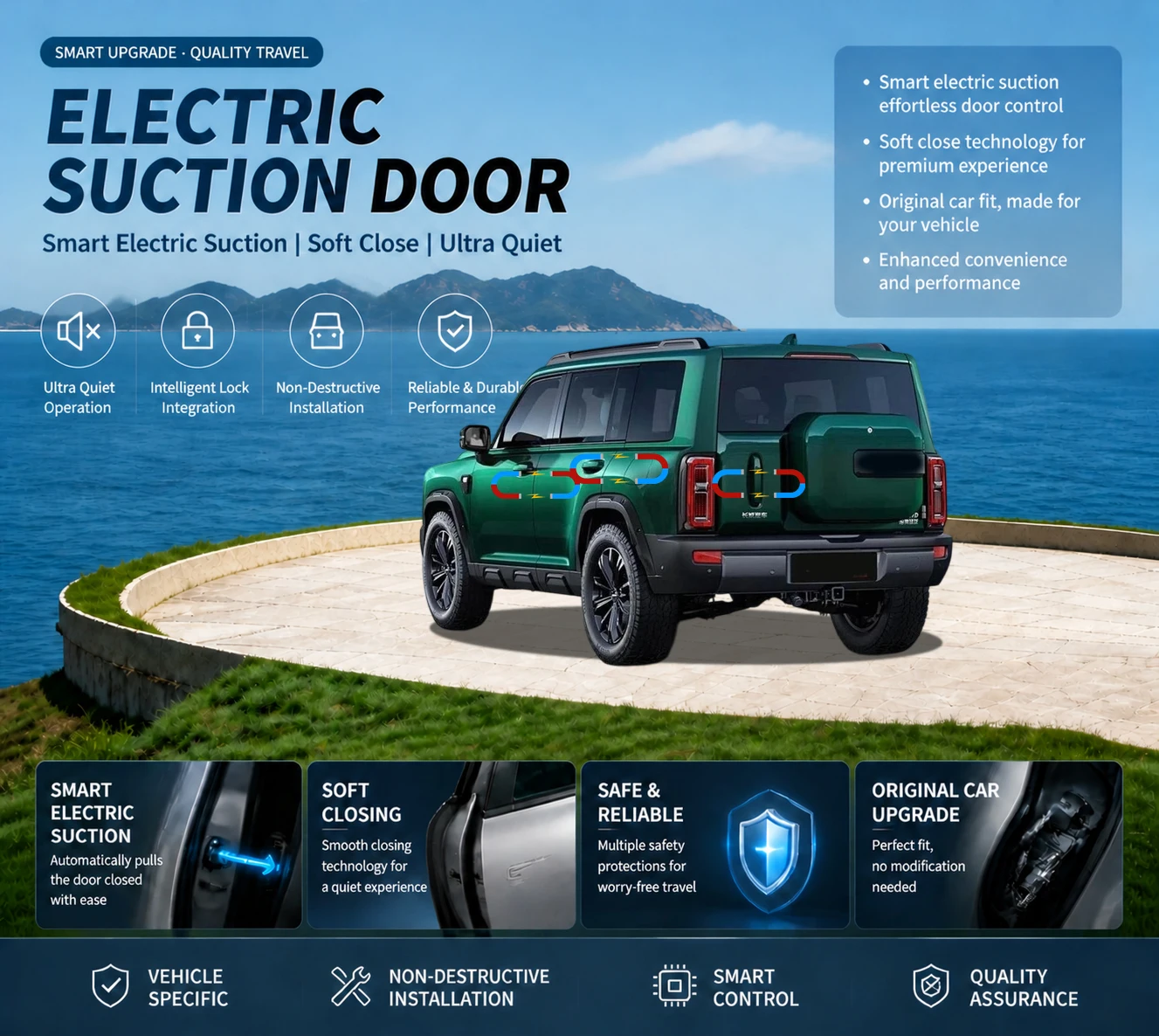 Car Specific Car Modification Auto Suction Soft Close Door Modification Parts & Accessories For Haval Raptor Haval V7 B26 2023+
Car Specific Car Modification Auto Suction Soft Close Door Modification Parts & Accessories For Haval Raptor Haval V7 B26 2023+