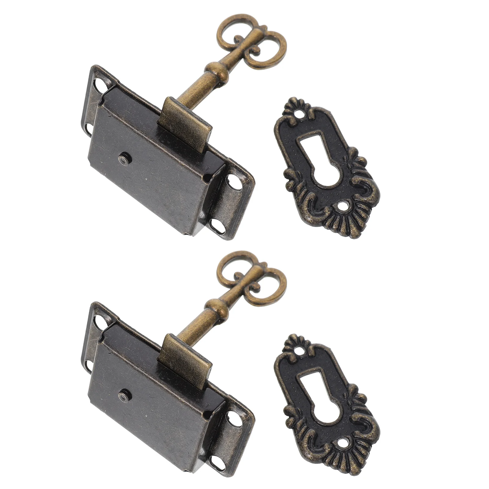 2 Pcs Drawers Anti-anti-drawer Lock Vintage Cabinet Locks Kitchen Latches Key 
2 Pcs Drawers Anti-anti-drawer Lock Vintage Cabinet Locks Kitchen Latches Key