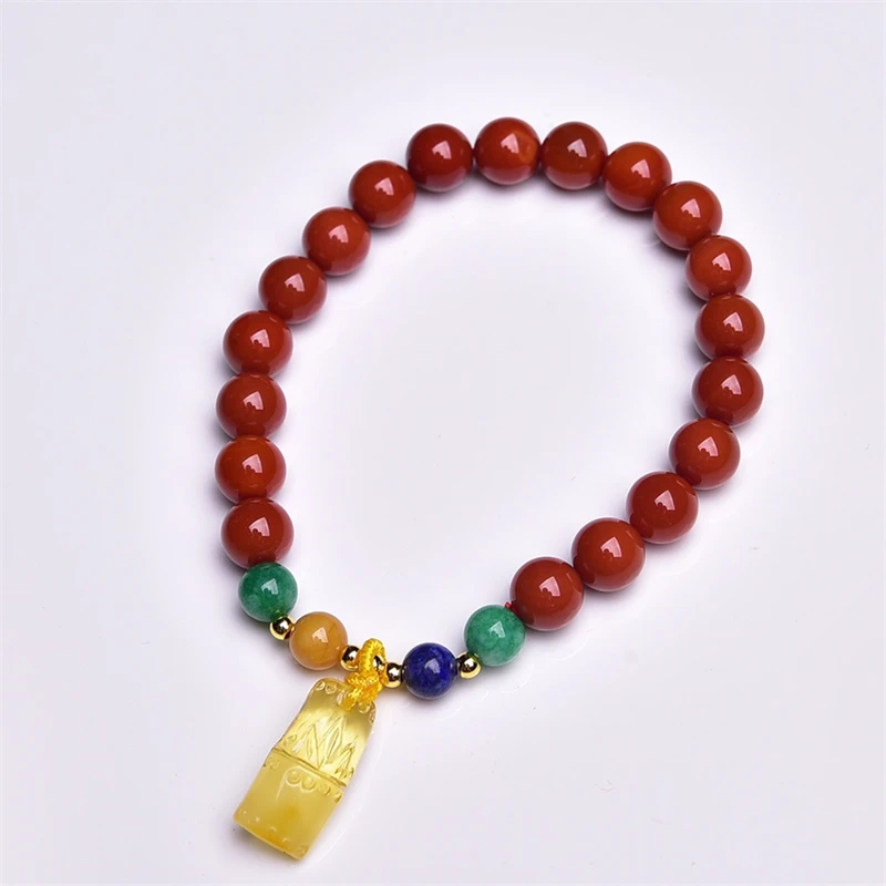 8MM Natural Nanhong Agate Beeswax Bracelet Women Beautiful Crystal Energy Healing Fashion Gemstone Jewelry 1PCS
8MM Natural Nanhong Agate Beeswax Bracelet Women Beautiful Crystal Energy Healing Fashion Gemstone Jewelry 1PCS