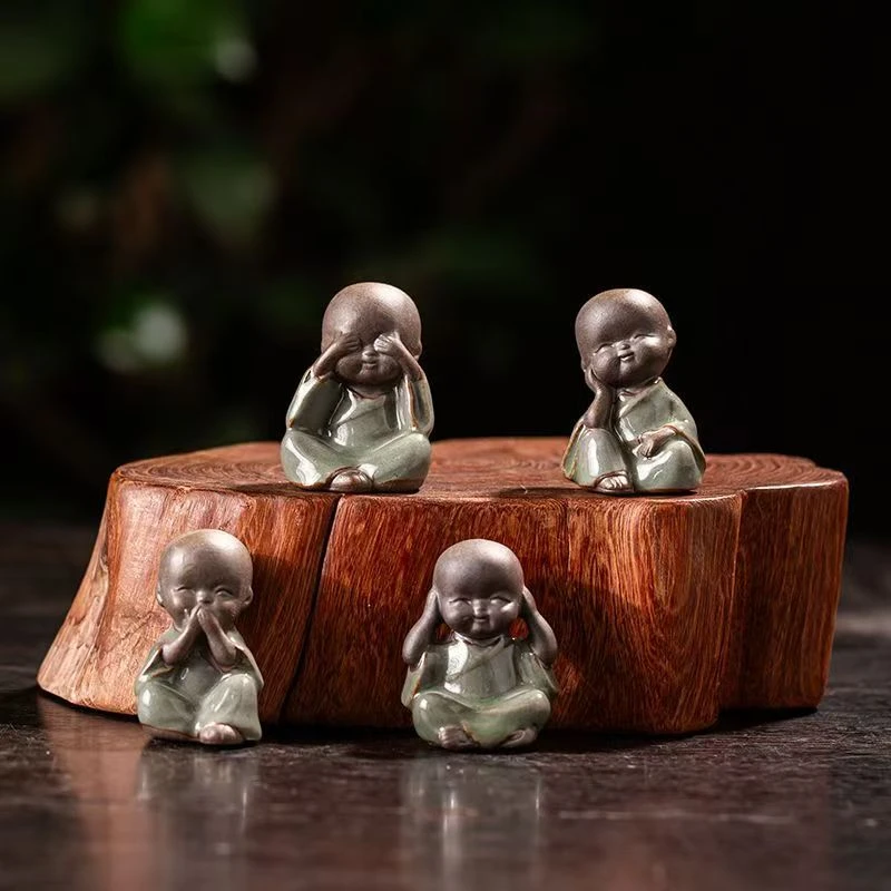Ge Kiln Four No Monk Tea Pet Mini Buddha Statue Zen Ornament Desktop Decoration Car Home Garden Landscape Decor Craft Gift
Ge Kiln Four No Monk Tea Pet Mini Buddha Statue Zen Ornament Desktop Decoration Car Home Garden Landscape Decor Craft Gift