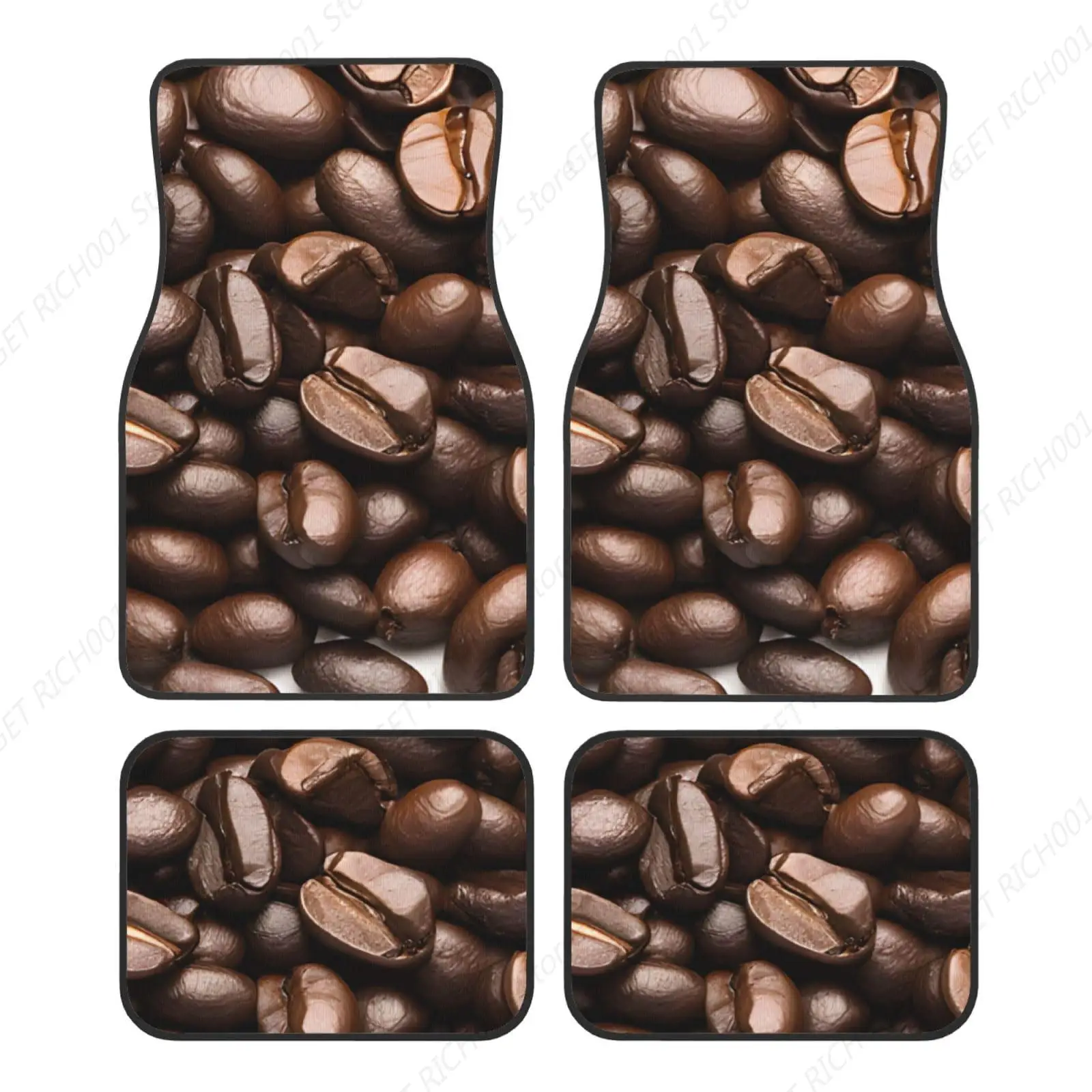 Divertido Juego Alfombrillas Para Pies Coche Con Estampado Granos Café Tostados, 4 Piezas, Mejora El Interior Su Coche Con 
Divertido Juego Alfombrillas Para Pies Coche Con Estampado Granos Café Tostados, 4 Piezas, Mejora El Interior Su Coche Con