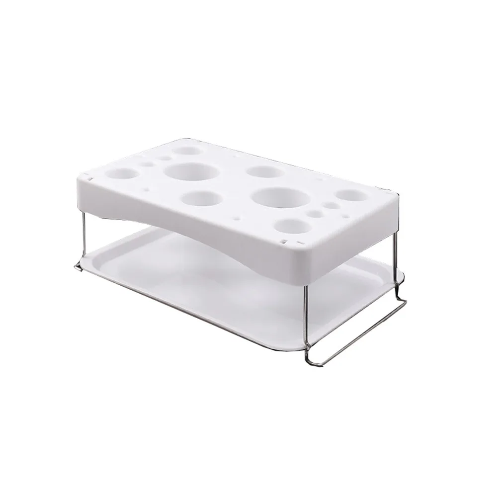 Stainless Steel Feet Icing Bag Holder Multi Holes with Tray Cream Bag Storage Rack Space Saving Removable
Stainless Steel Feet Icing Bag Holder Multi Holes with Tray Cream Bag Storage Rack Space Saving Removable