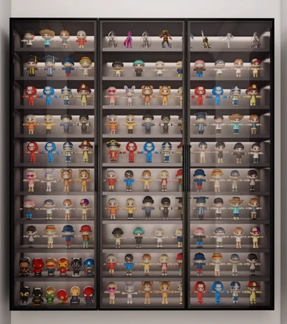 Customizable luxury blind box display racks, display cabinets, wall-mounted storage boxes, and dustproof glass display cases.
Customizable luxury blind box display racks, display cabinets, wall-mounted storage boxes, and dustproof glass display cases.